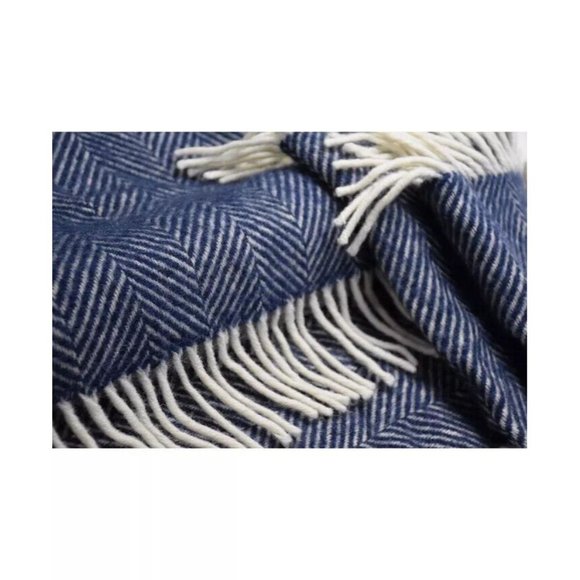 Prince of Scots Highland Tweed Herringbone Pure Wool Throw - Picture 3 of 3